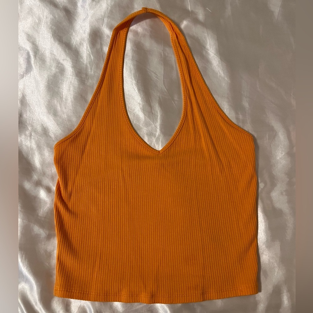 Halter orange top